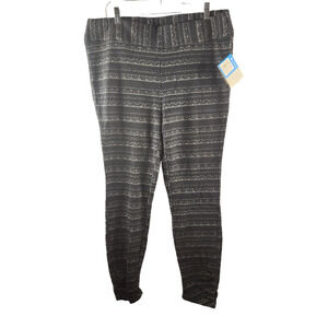 Columbia Jacquard Leggings Women's 1X Black Mountain Lodge Athletic Wear